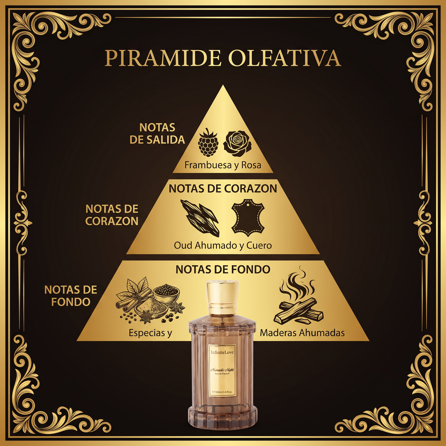 Nomadic Night - Eau de Parfum para Hombre con Oud Ahumado y Ámbar 100ml