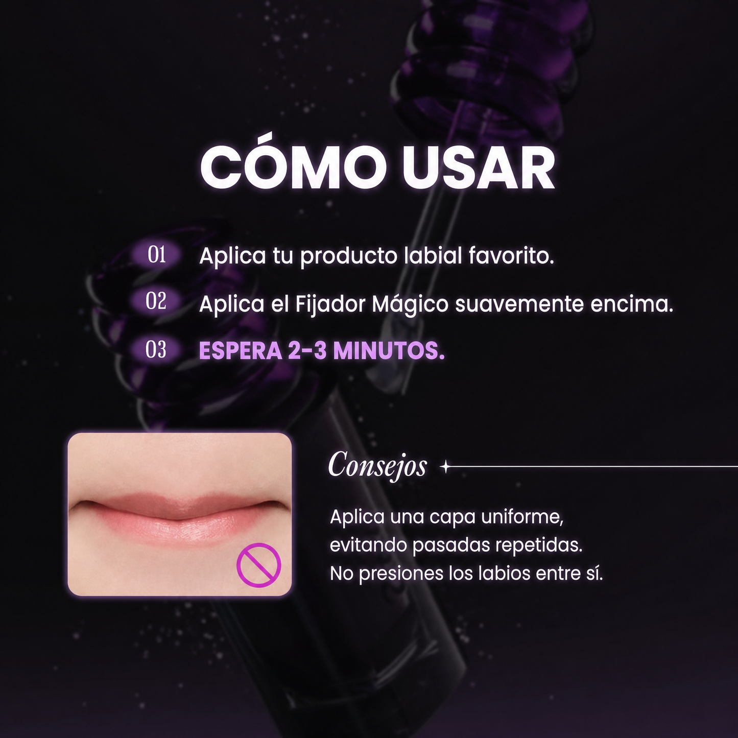 Fijador Mágico de Labios - Top Coat Anti-Transferencia con Brillo Cristalino 4ml