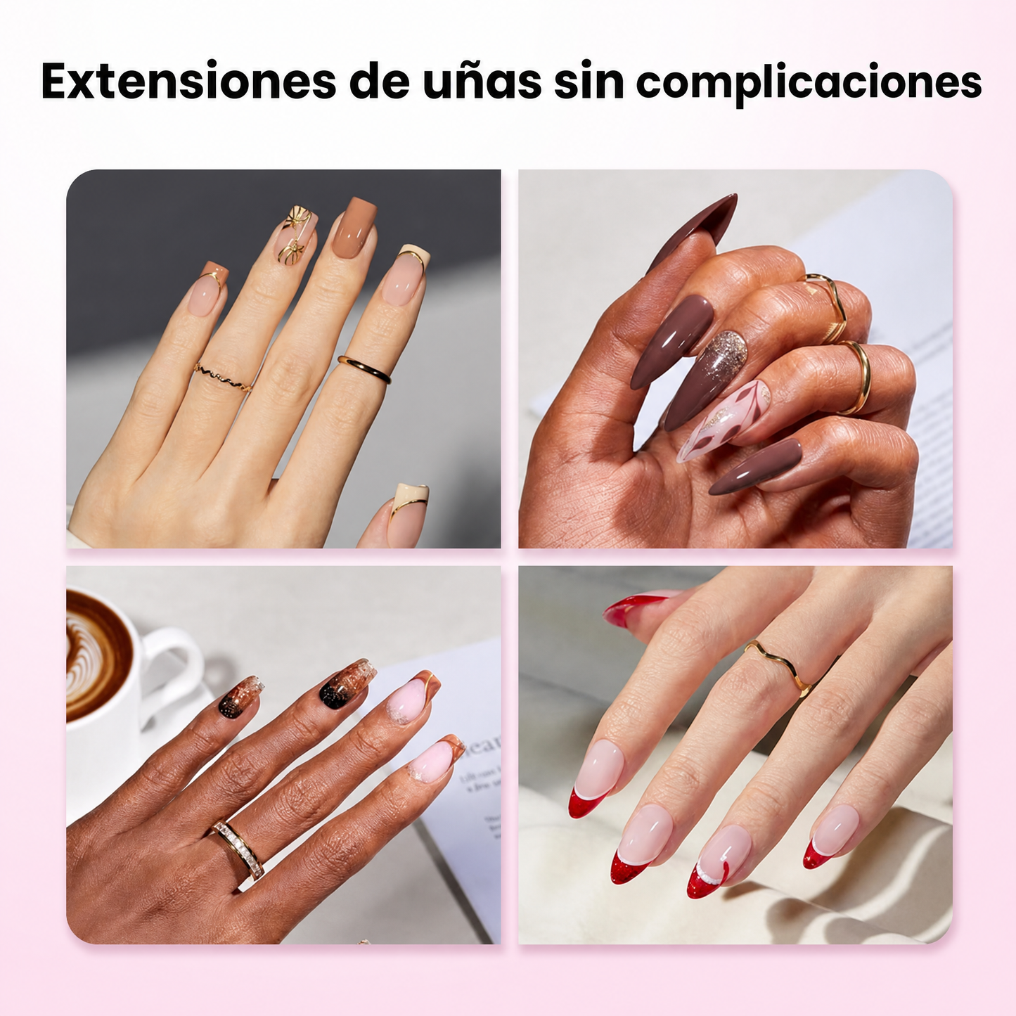 Ápex Fácil — Tips Premoldeados para Uñas · 96 unidades · 16 tallas