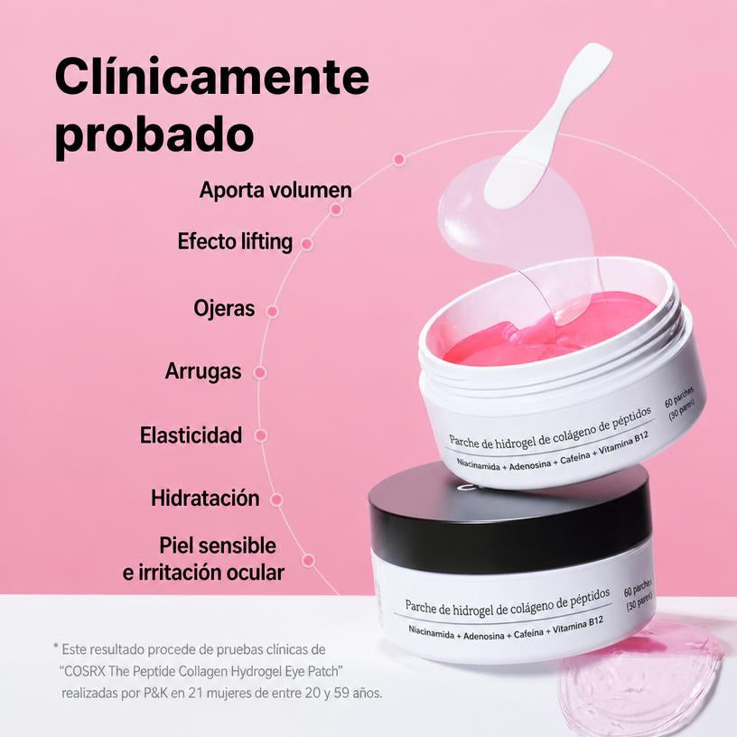 Parches de Hidrogel de Colágeno con Péptidos para Ojos — 60 uds