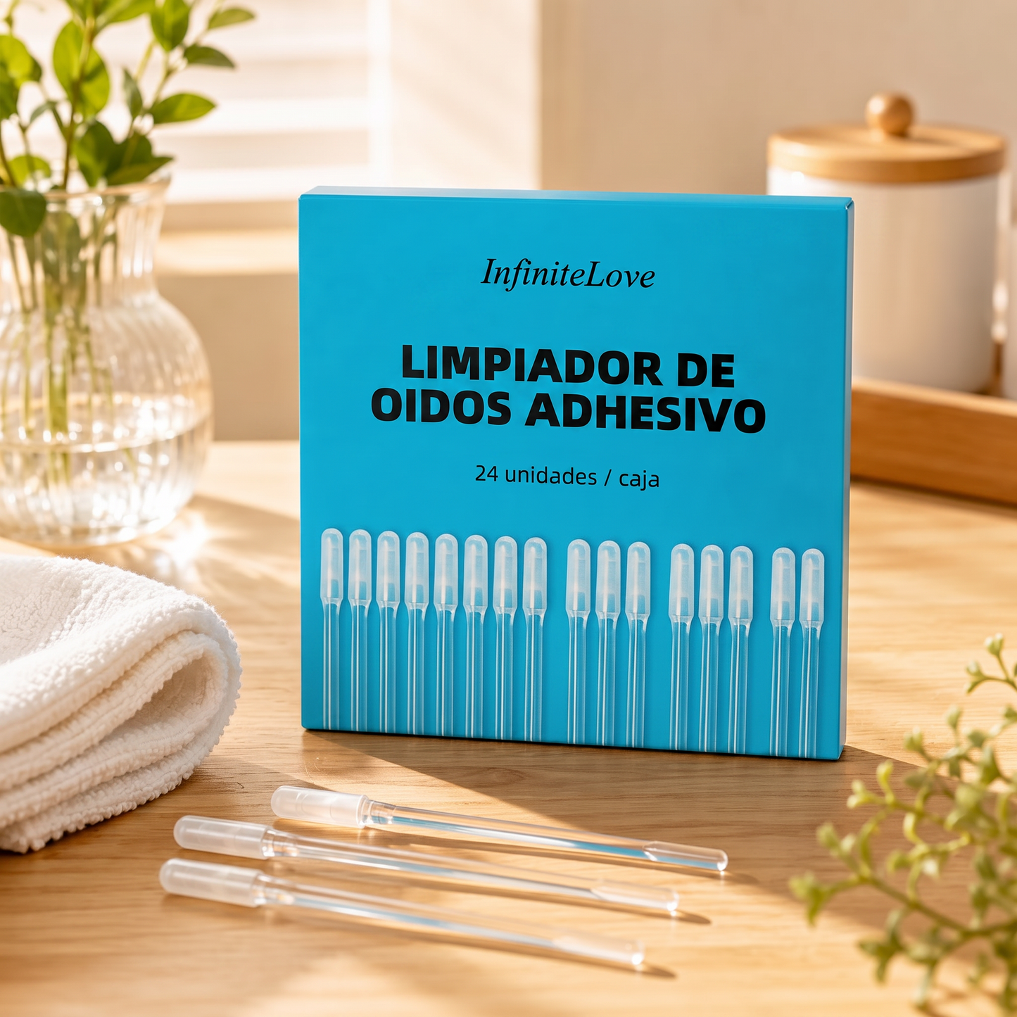 Limpiador de Oidos Adhesivo Reutilizable - 24 Unidades