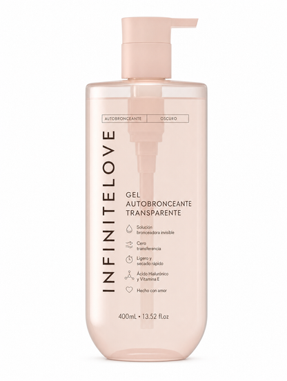 Gel Autobronceante Transparente — Cero Transferencia con Ácido Hialurónico 400ml
