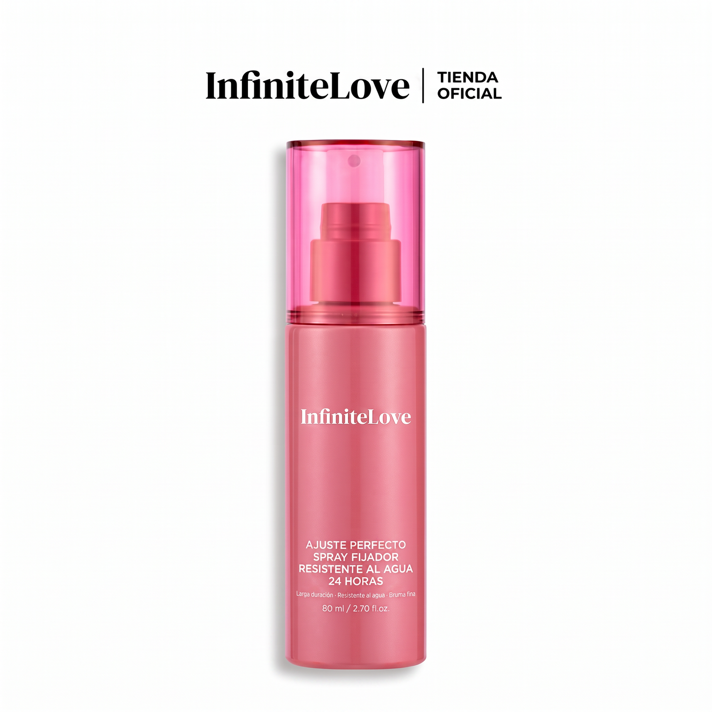Spray Fijador de Maquillaje Waterproof 24H Bruma Microfina Resistente Agua Sudor Transferencia K-Beauty 80ml